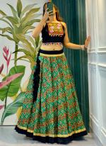 Cotton Green Festival Wear Digital Printed Lehenga Choli